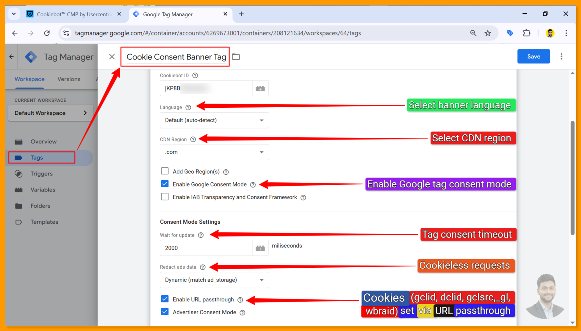 Cookie Consent Banner Tag